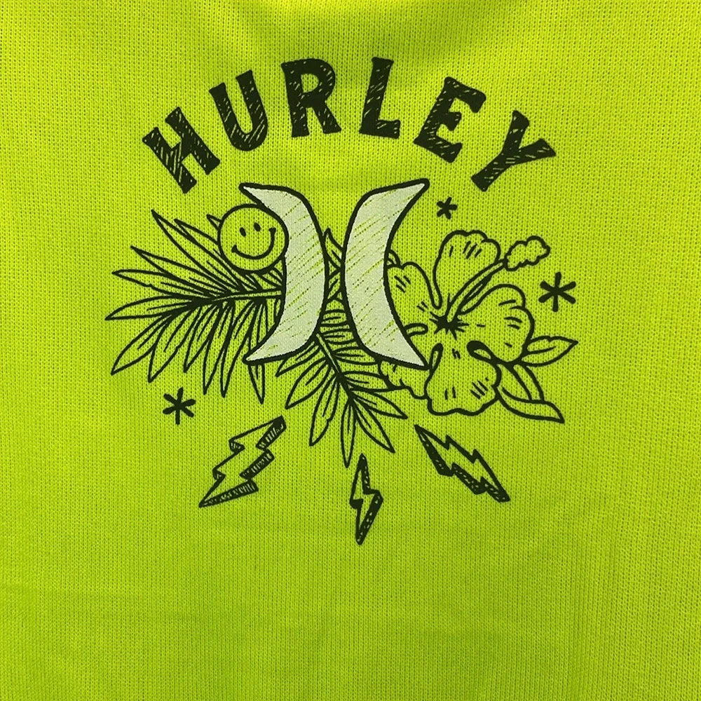 Hurley Kids‎ Pajama Set - Neon Yellow and Black with Colorful Accents
